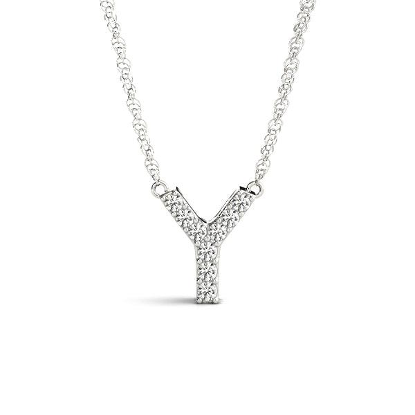 1/20 Cttw Y Initial Diamond Pendant · 0.04 ct tw