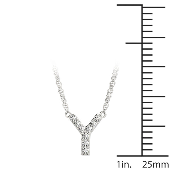 1/20 Cttw Y Initial Diamond Pendant · 0.04 ct tw