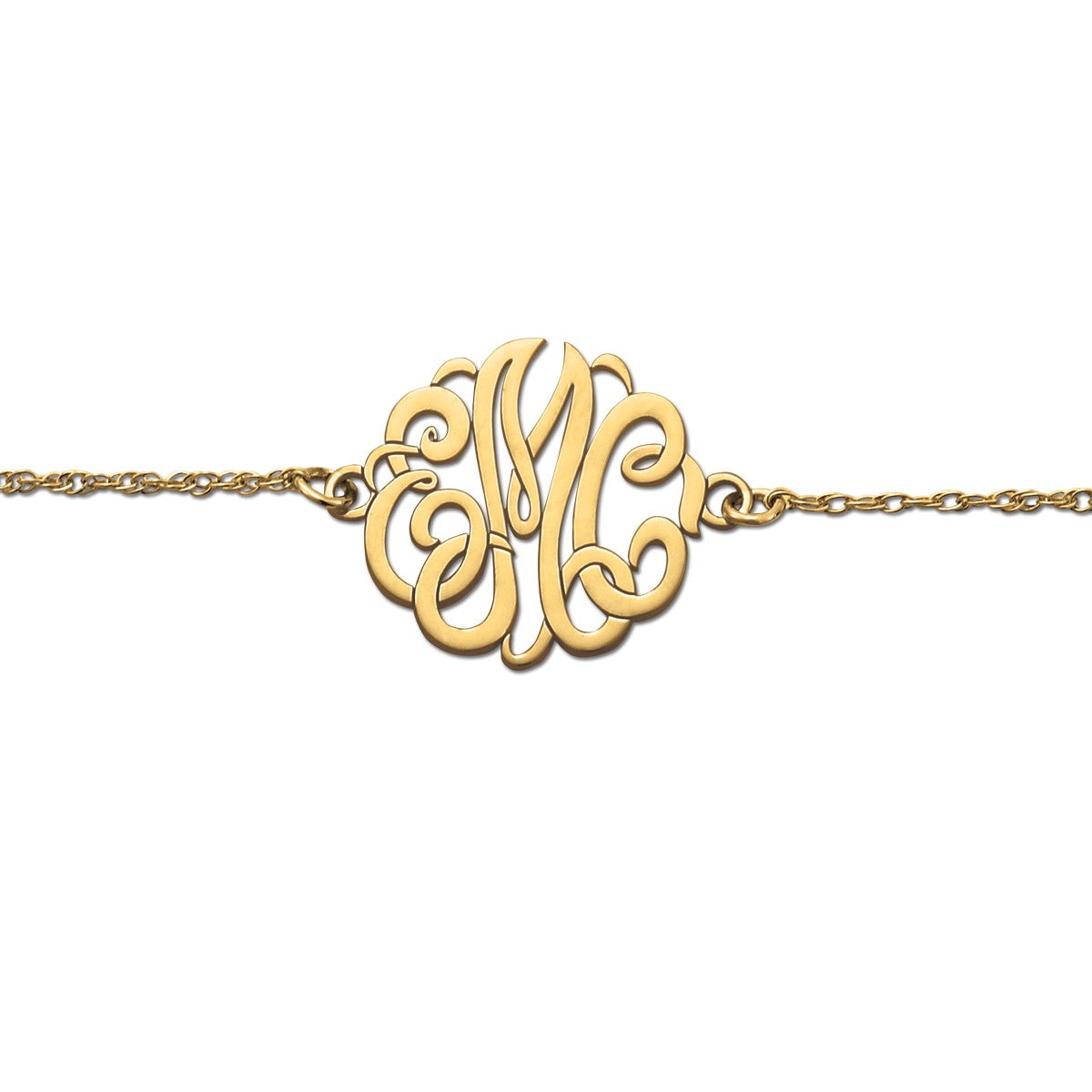 20mm 3 Initial Monogram Bracelet