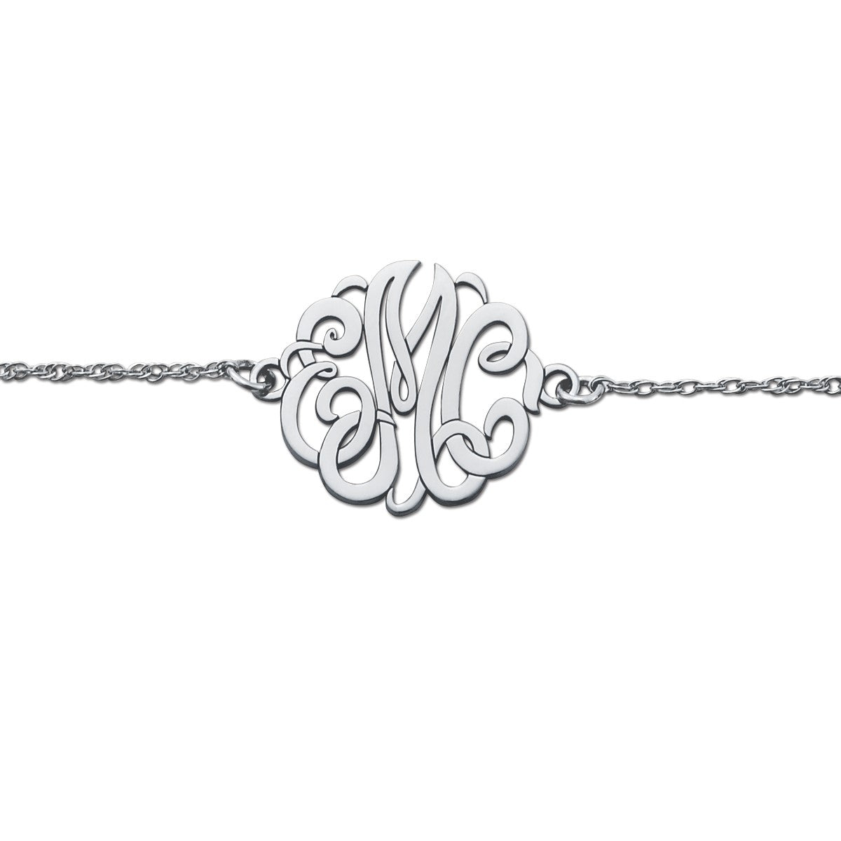 20mm 3 Initial Monogram Bracelet