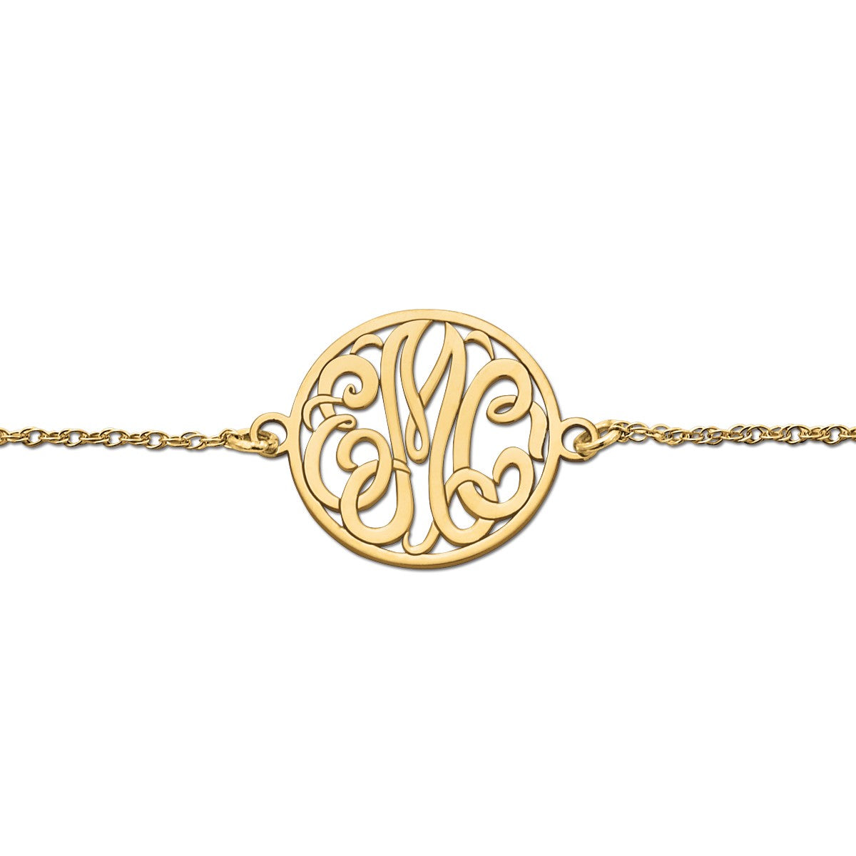 20mm 3 Initial Monogram Bracelet