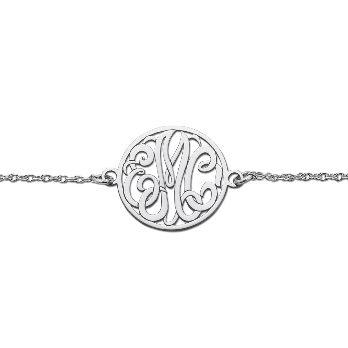 20mm 3 Initial Monogram Bracelet