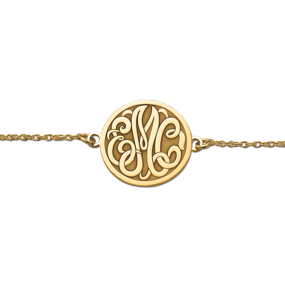 20mm 3 Initial Monogram Bracelet