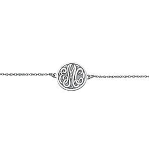 20mm 3 Initial Monogram Bracelet