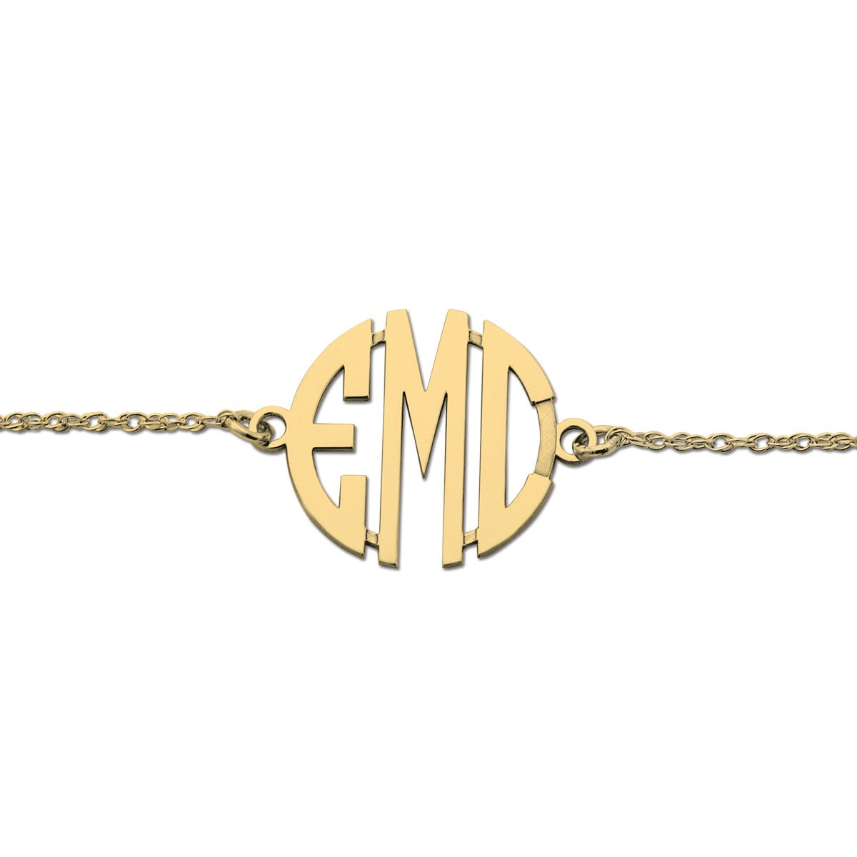 20mm 3 Initial Monogram Bracelet