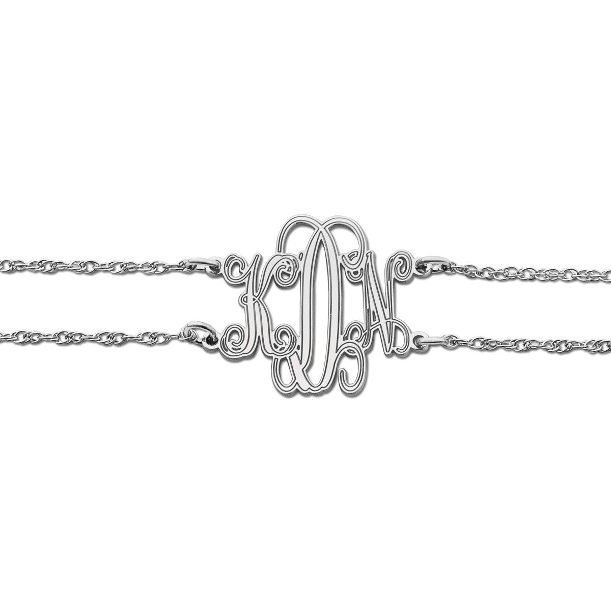 20mm 3 Initial Monogram Bracelet