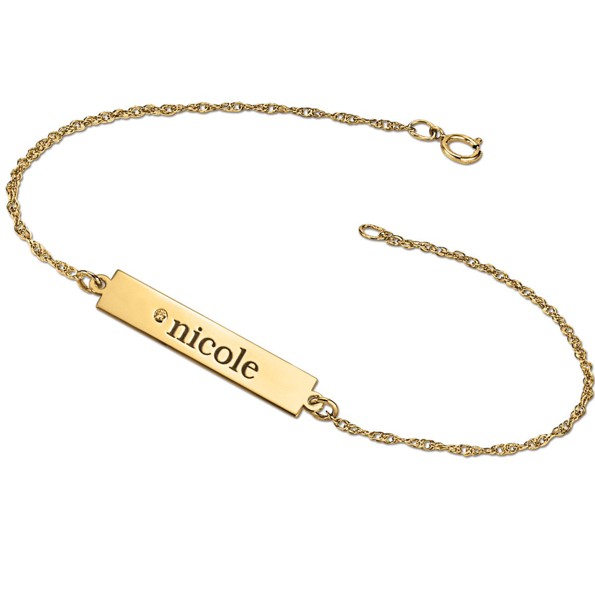 14k W 6 X 32mm Diamond Accent Bracelet