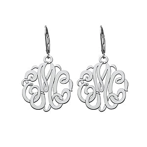 25mm Monogram Lever Back Earrings