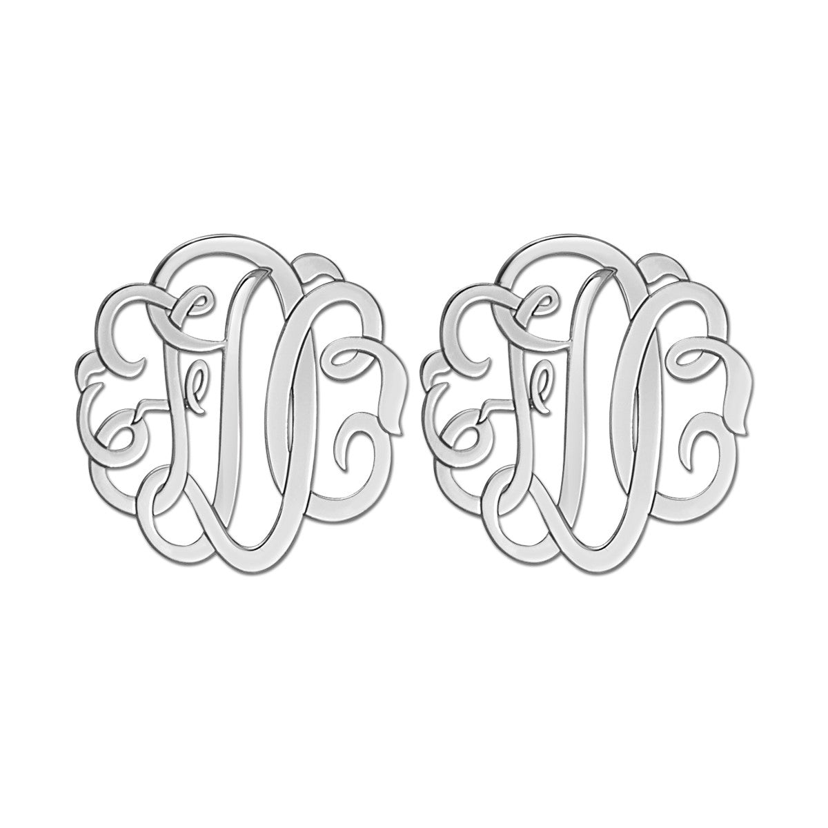 20mm Monogram Post & Clutch Earrings