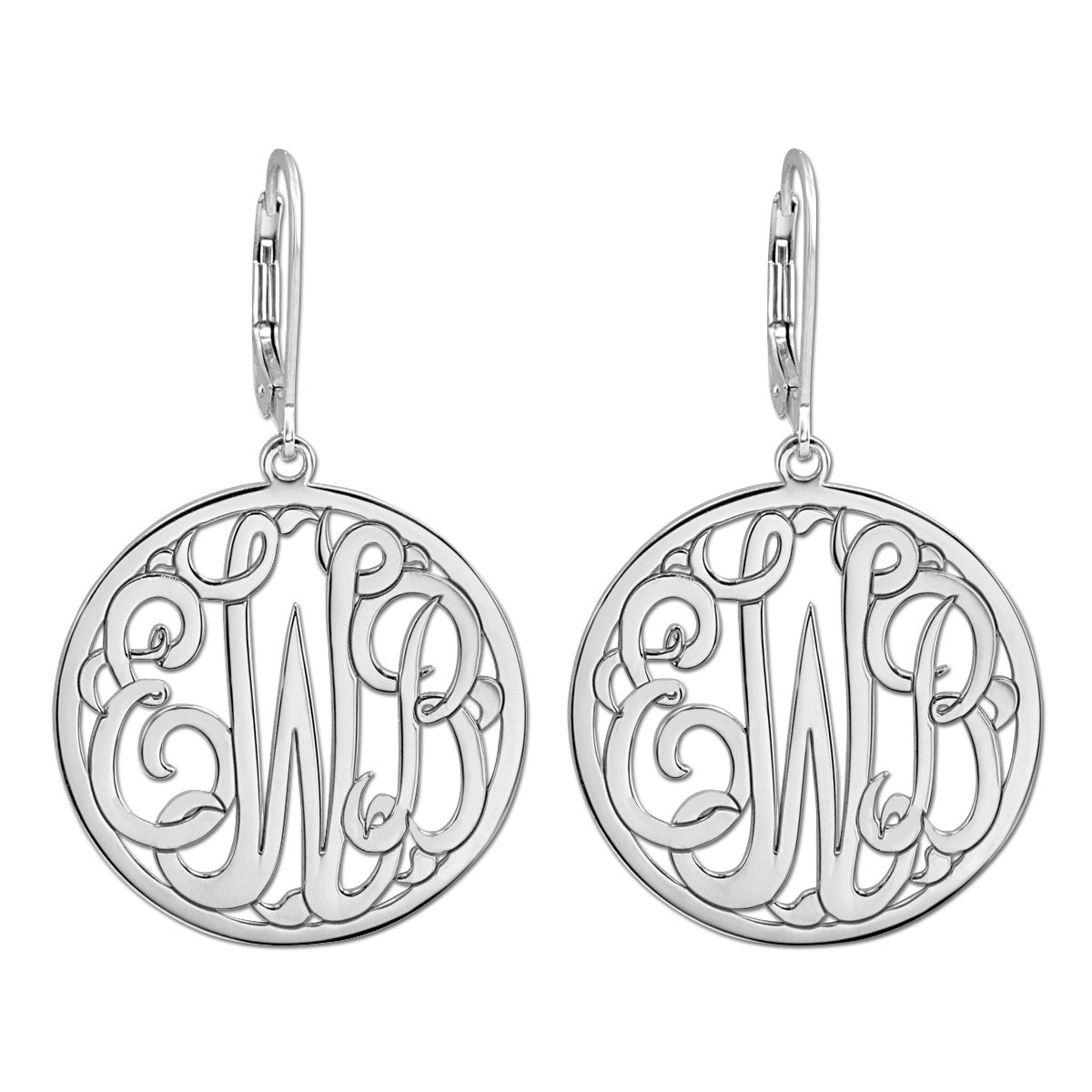25mm Monogram Lever Back Earrings