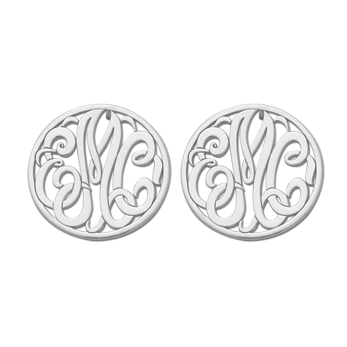 20mm Monogram Post & Clutch Earrings