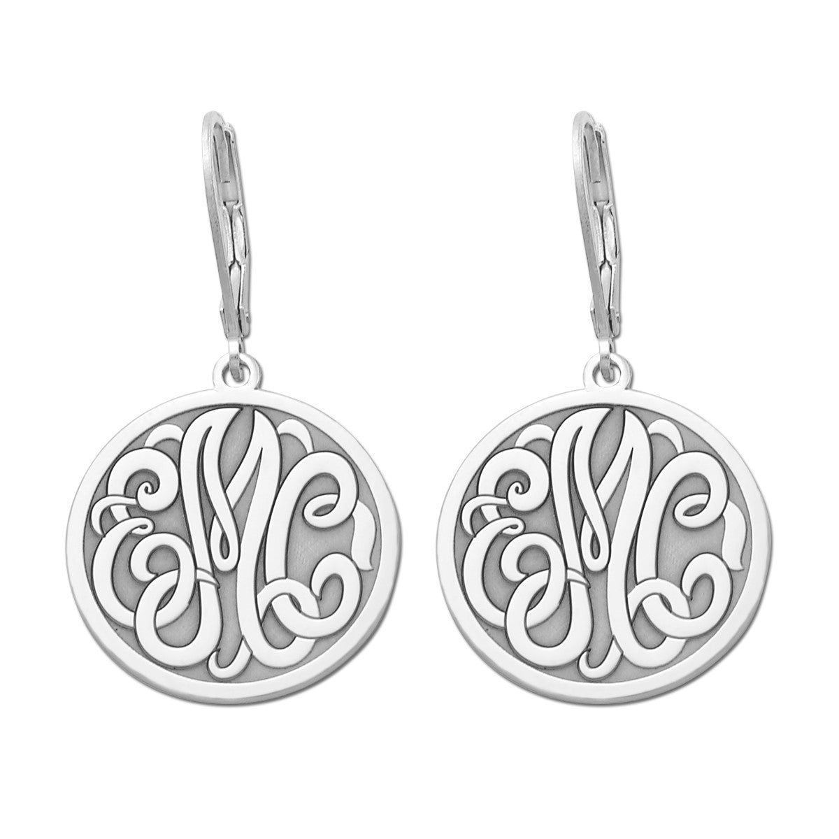 25mm Monogram Lever Back Earrings