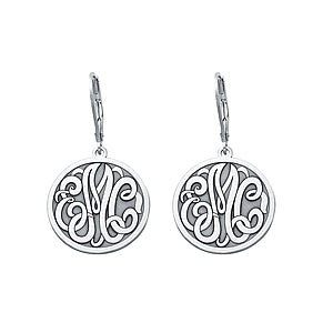 25mm Monogram Lever Back Earrings