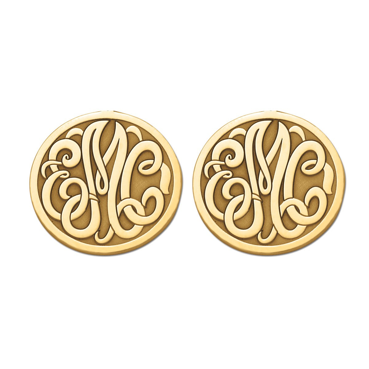 20mm Monogram Clutch & Post Earrings
