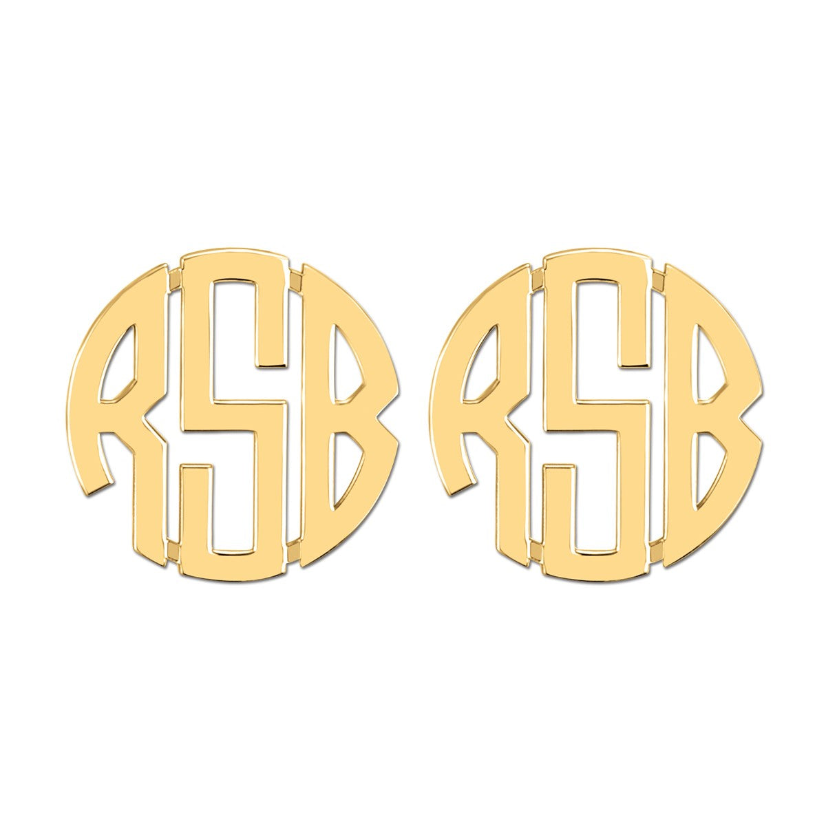 20mm Post & Clutch Monogram Earrings