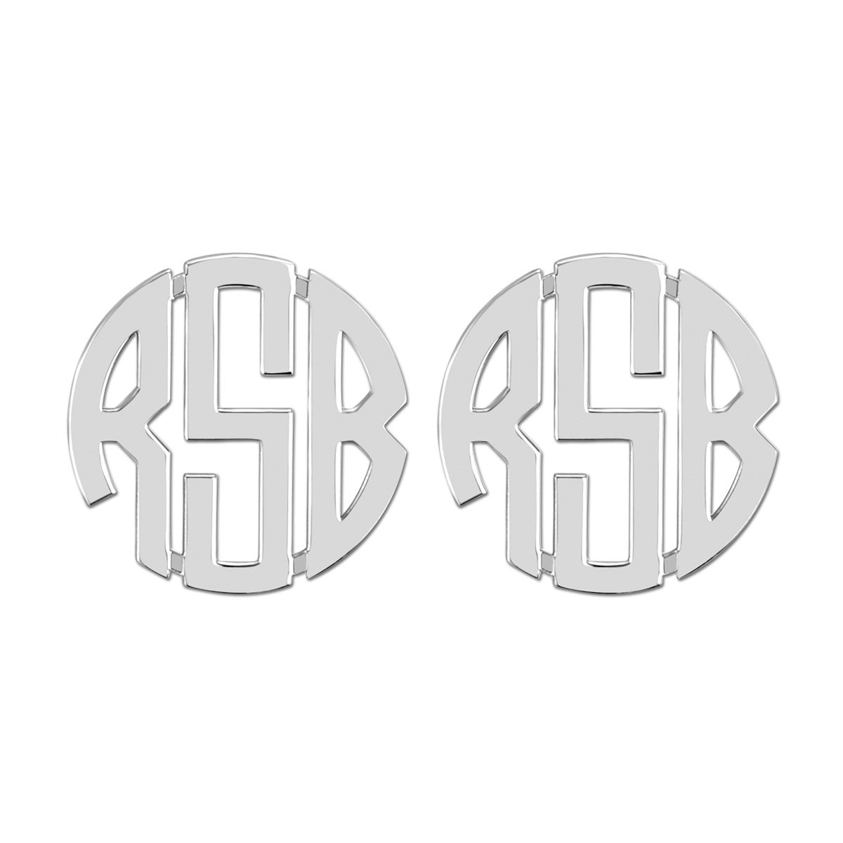20mm Post & Clutch Monogram Earrings