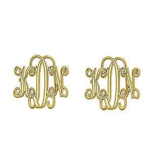 20mm Post & Clutch Monogram Earrings