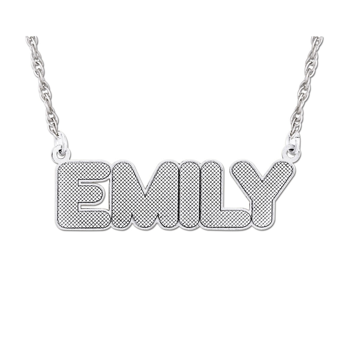 Bold Font Name Plate Pendant
