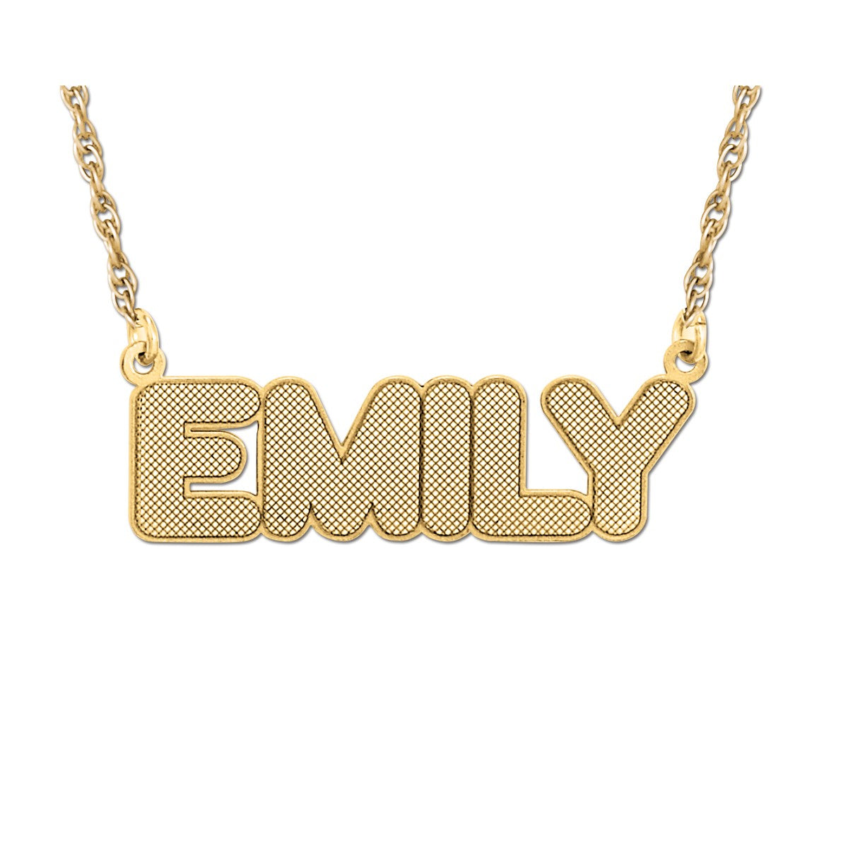 Bold Font Name Plate Pendant
