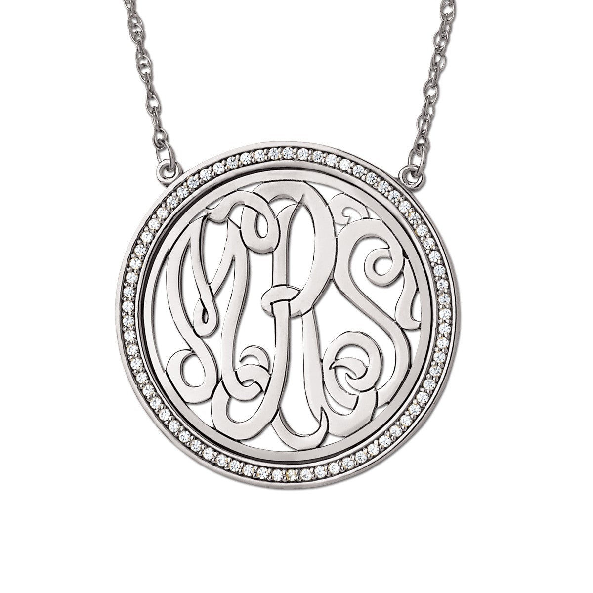 30mm Diamond Bezel Monogram Pendant · 0.40 ct tw