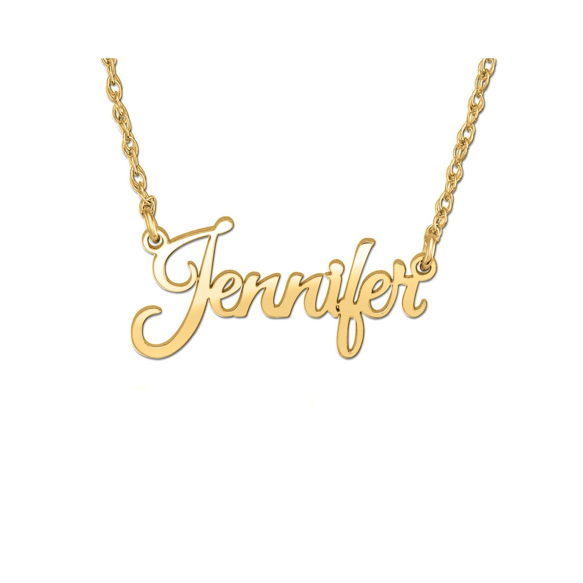 14k W High Polish Script Pers Pendant