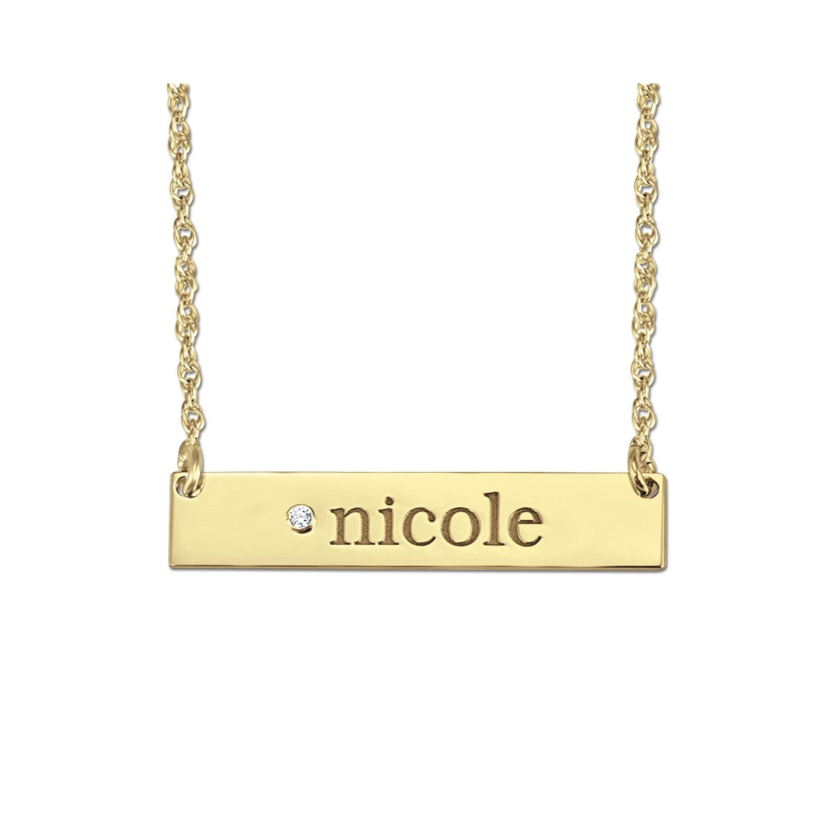 14k W 6 X 32mm Diamond Accent Rect Pendant
