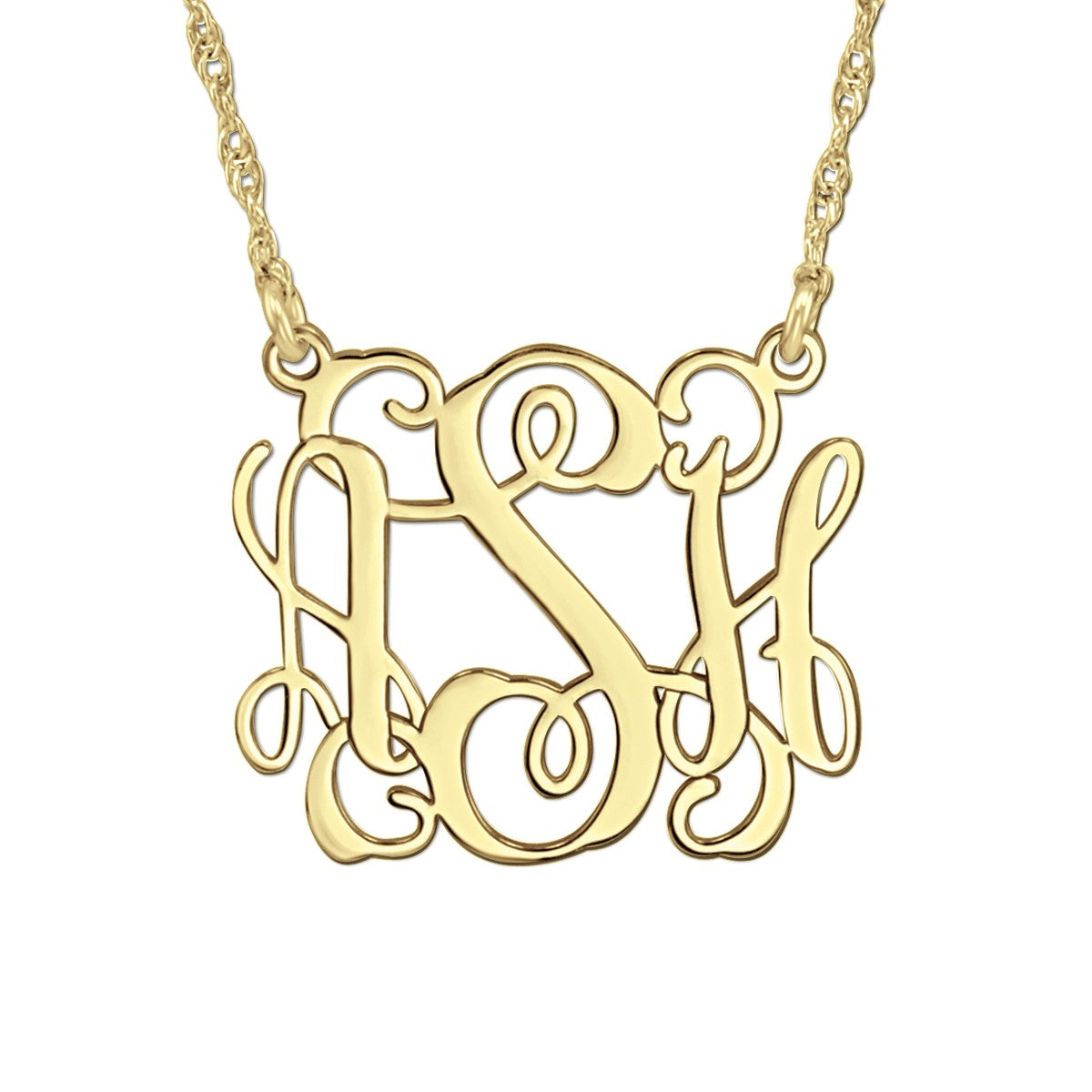 14k14k W 20mm High Polish Vine Pendant