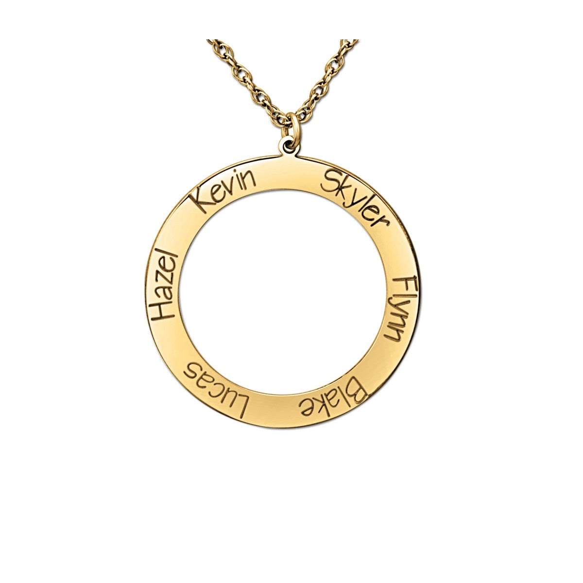 Round 14k W 28mm High Polish Pendant