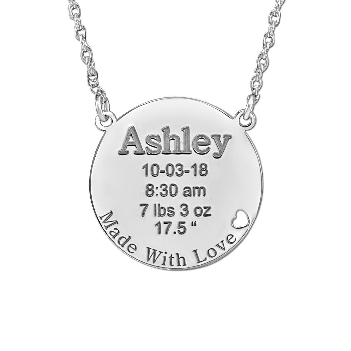 Round 14k W 22mm High Polish Pendant