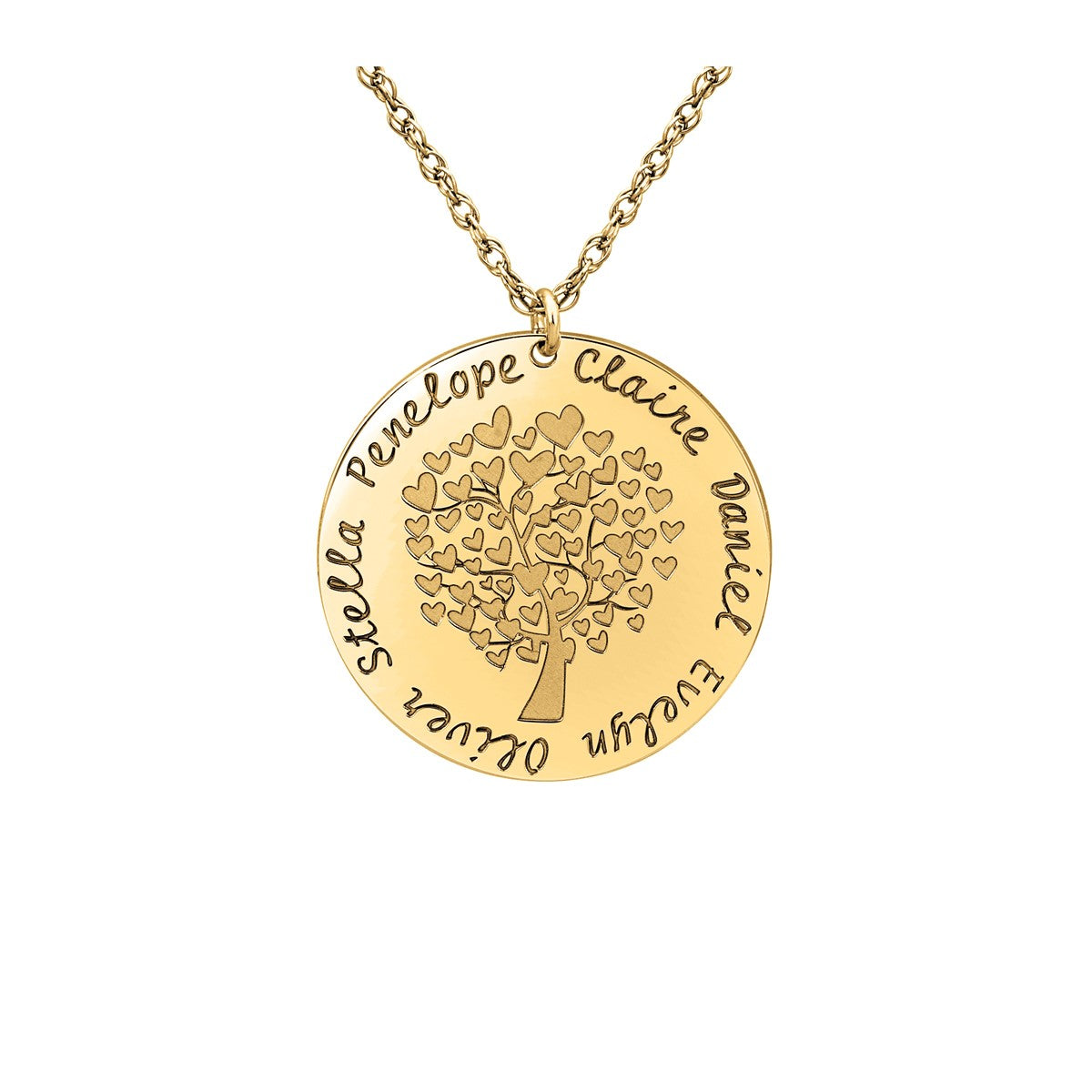 14k W 25mm High Polish Pendant
