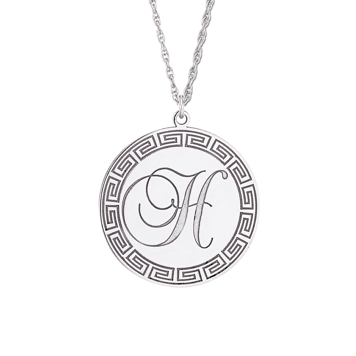 Script Initial Medal Pendant