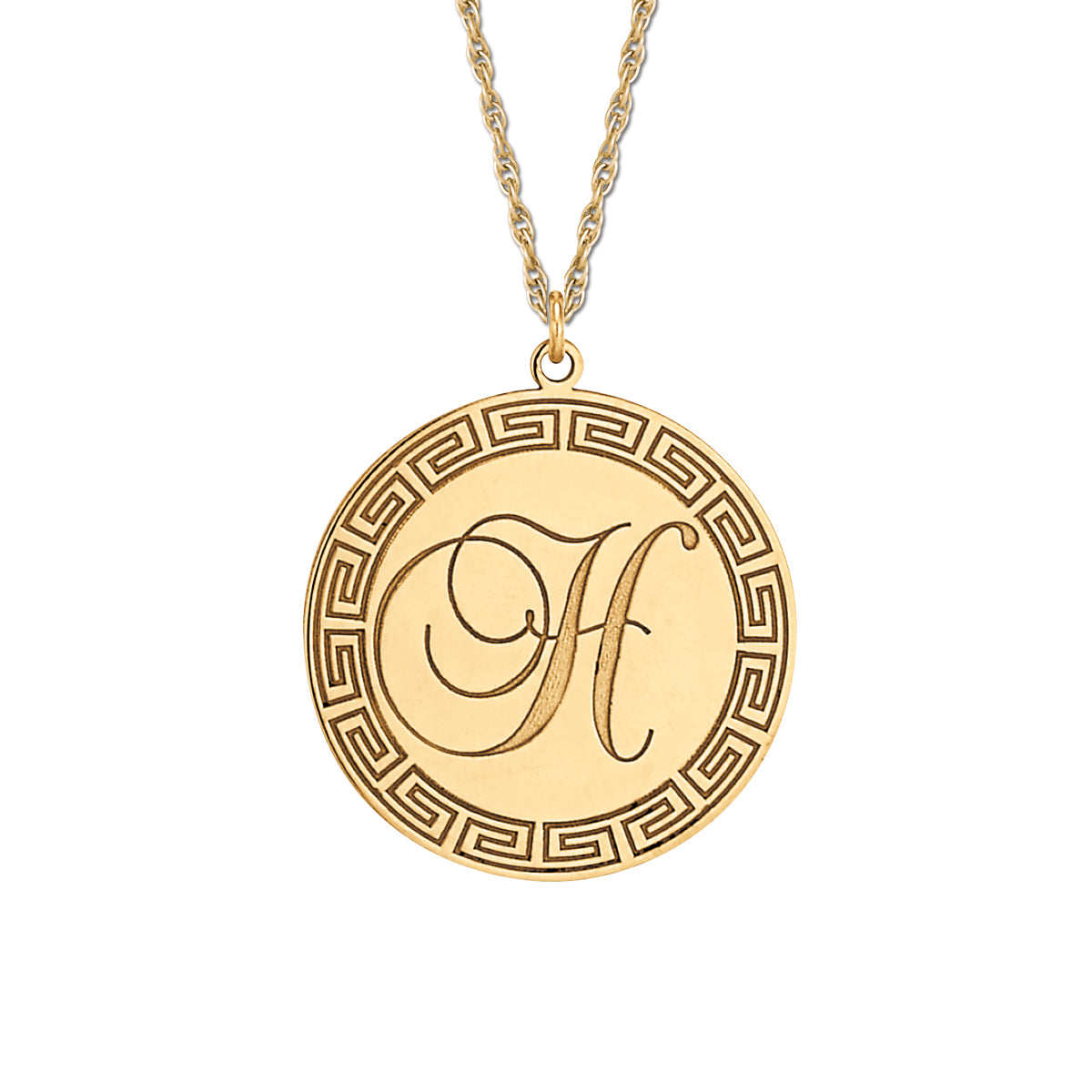 Script Initial Medal Pendant