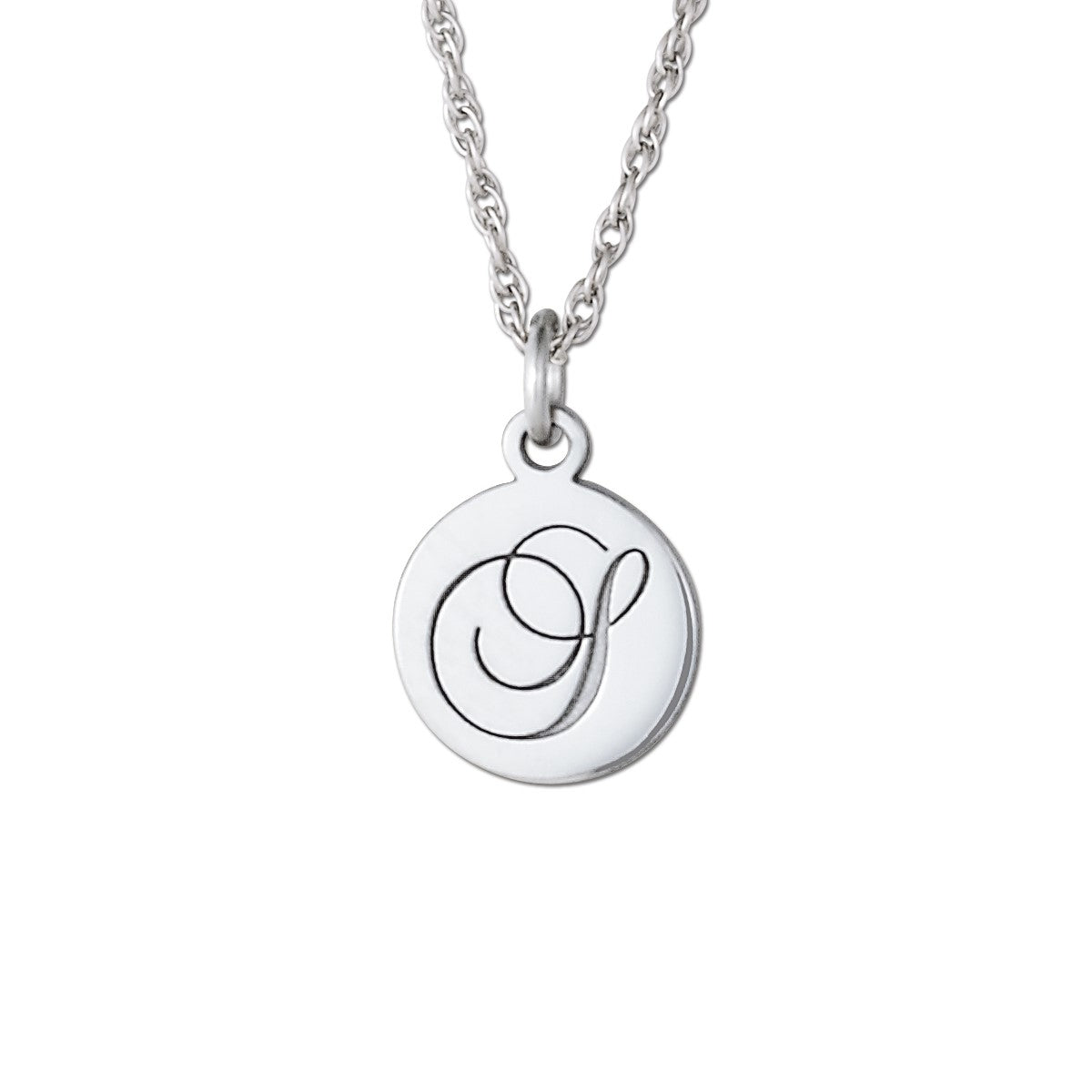 Single Letter Disc (8mm) Pendant