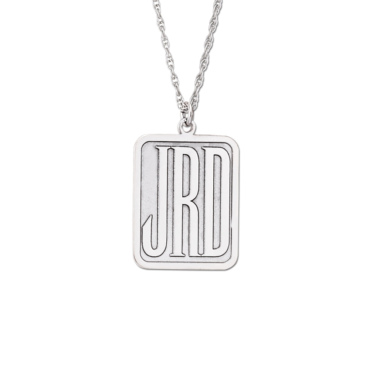 Rectangle Monogram Pendant