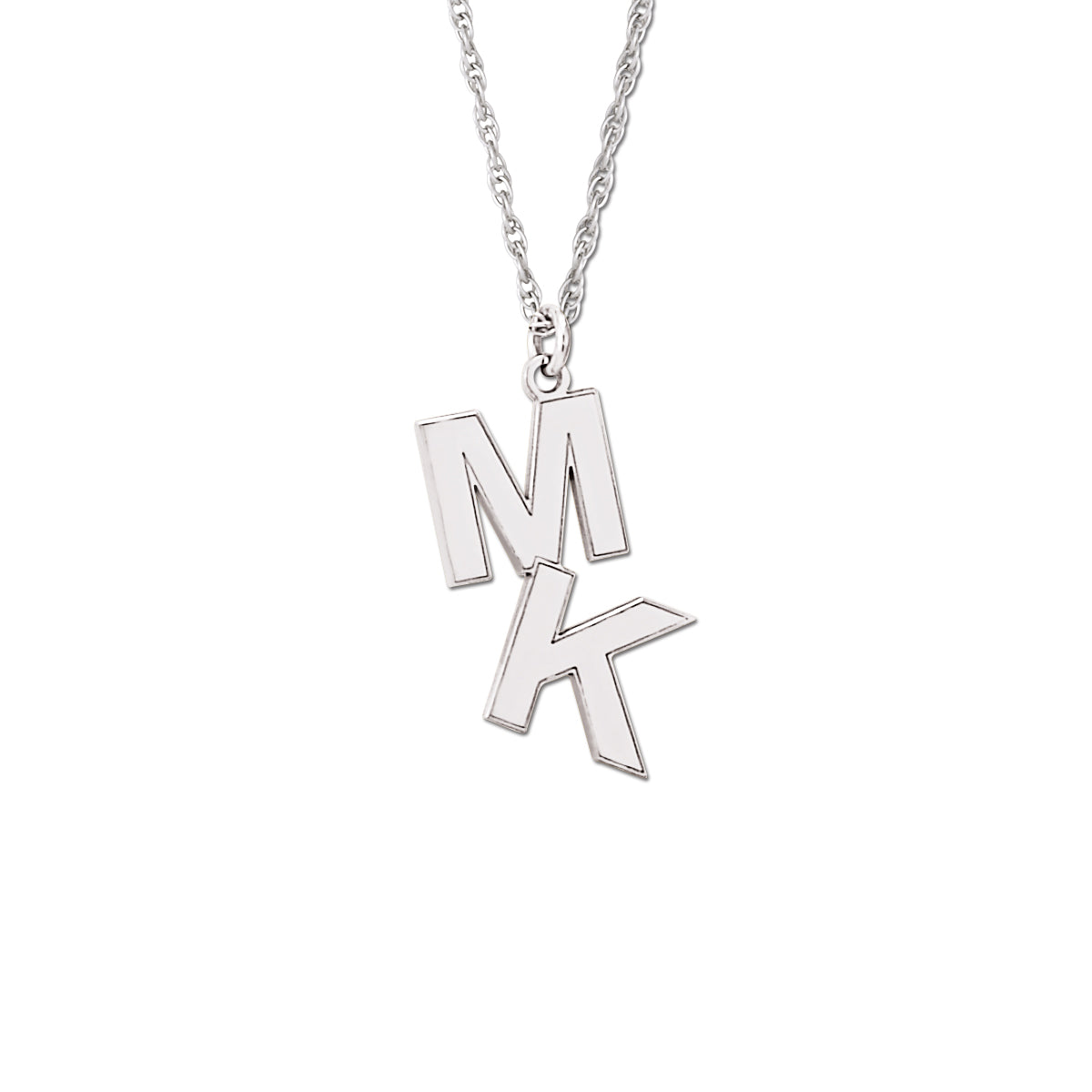 2 Row Initial Off Set Pendant