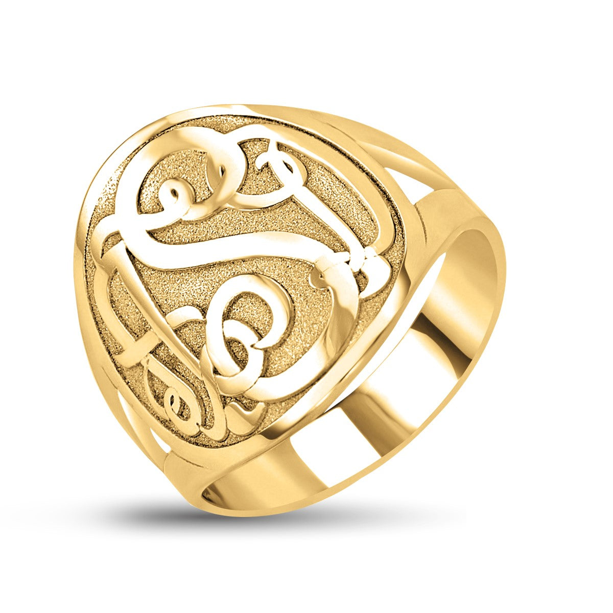Monogram W/ Solid Backing Ring