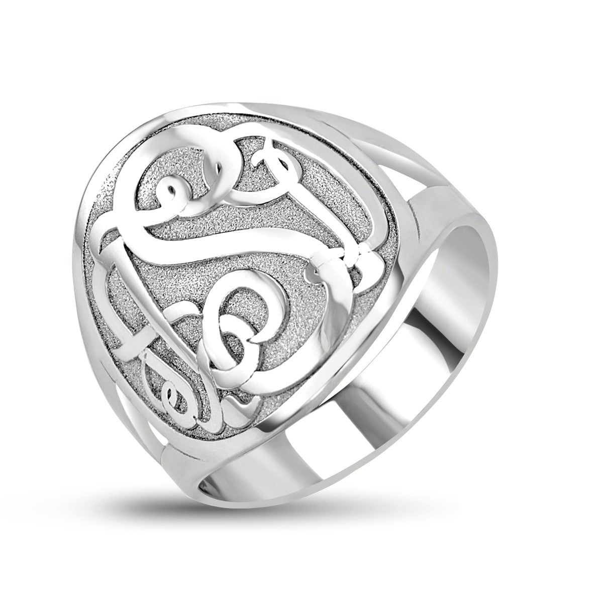Monogram W/ Solid Backing Ring