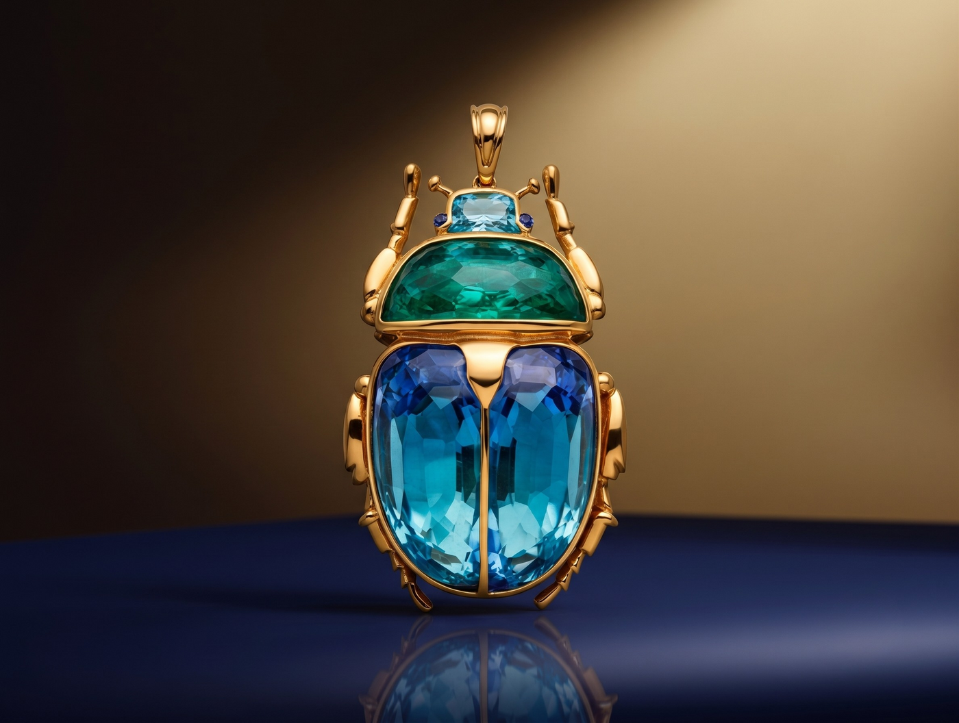 Gold scarab pendant