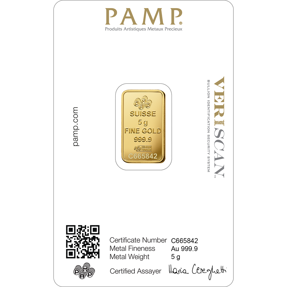 5 GRAM GOLD BAR PAMP