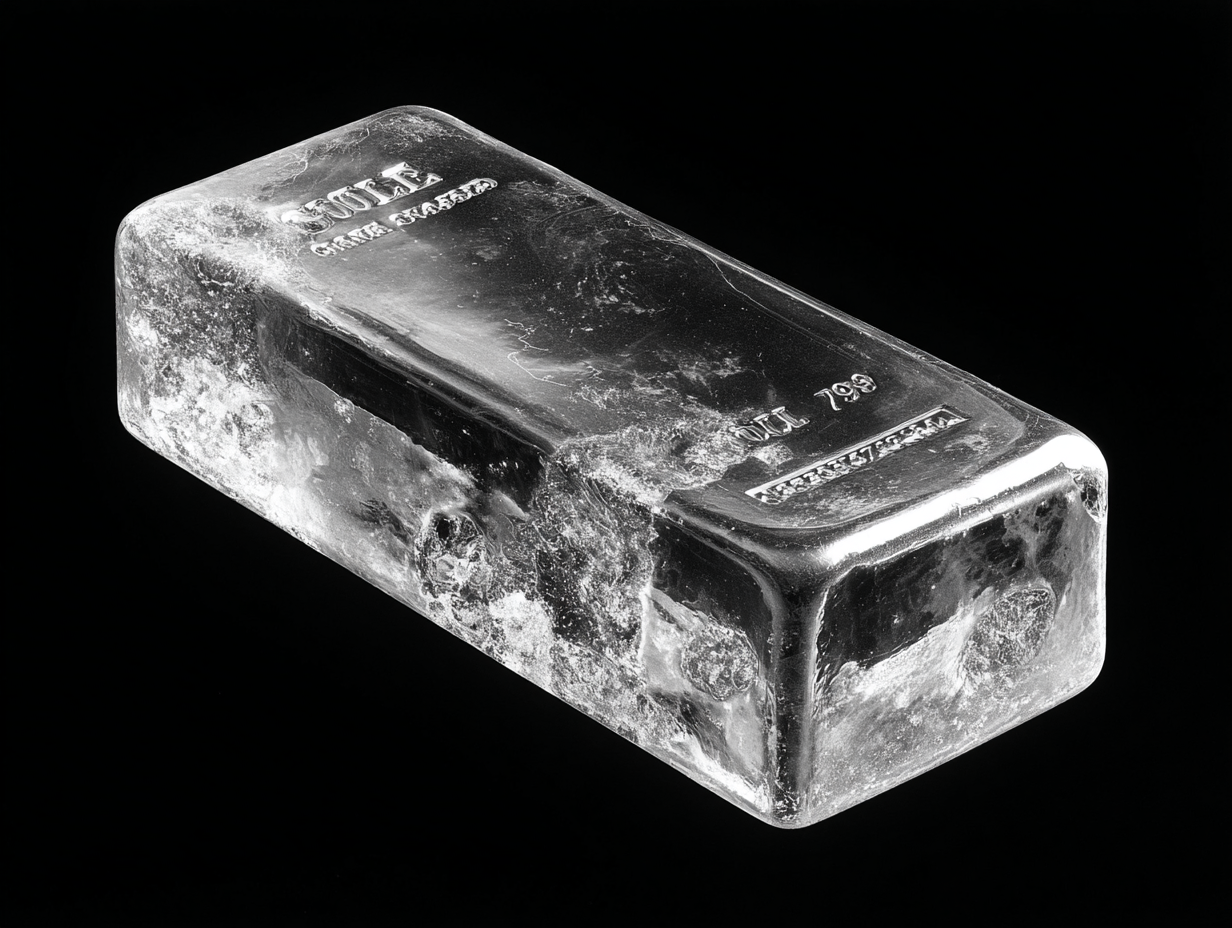 Silver ingot with 'Alex Lexington Precious Metals' branding on a black background