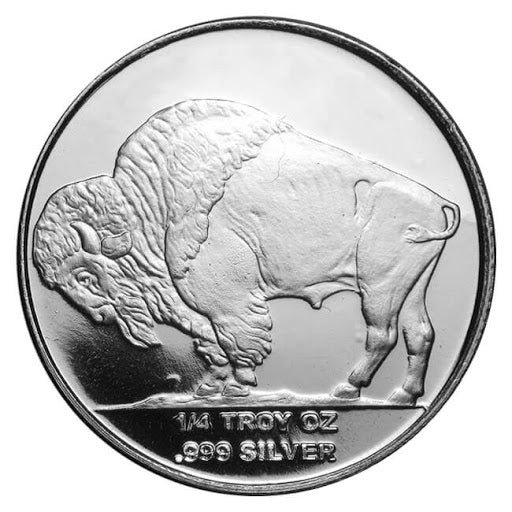 1/4 OZ SILVER ROUND BUFFALO