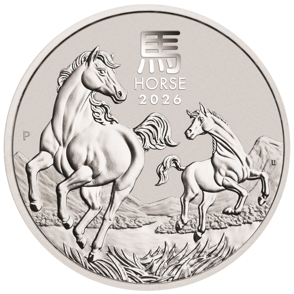 2026 2 OZ PERTH MINT SILVER HORSE LUNAR SERIES